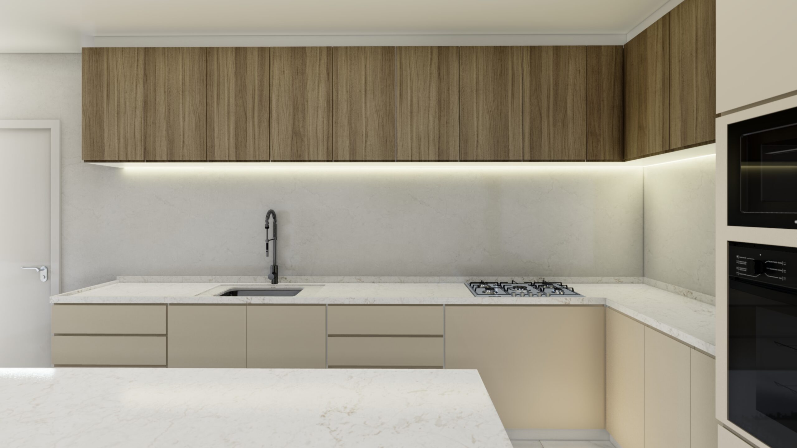 Cozinha vista frontal